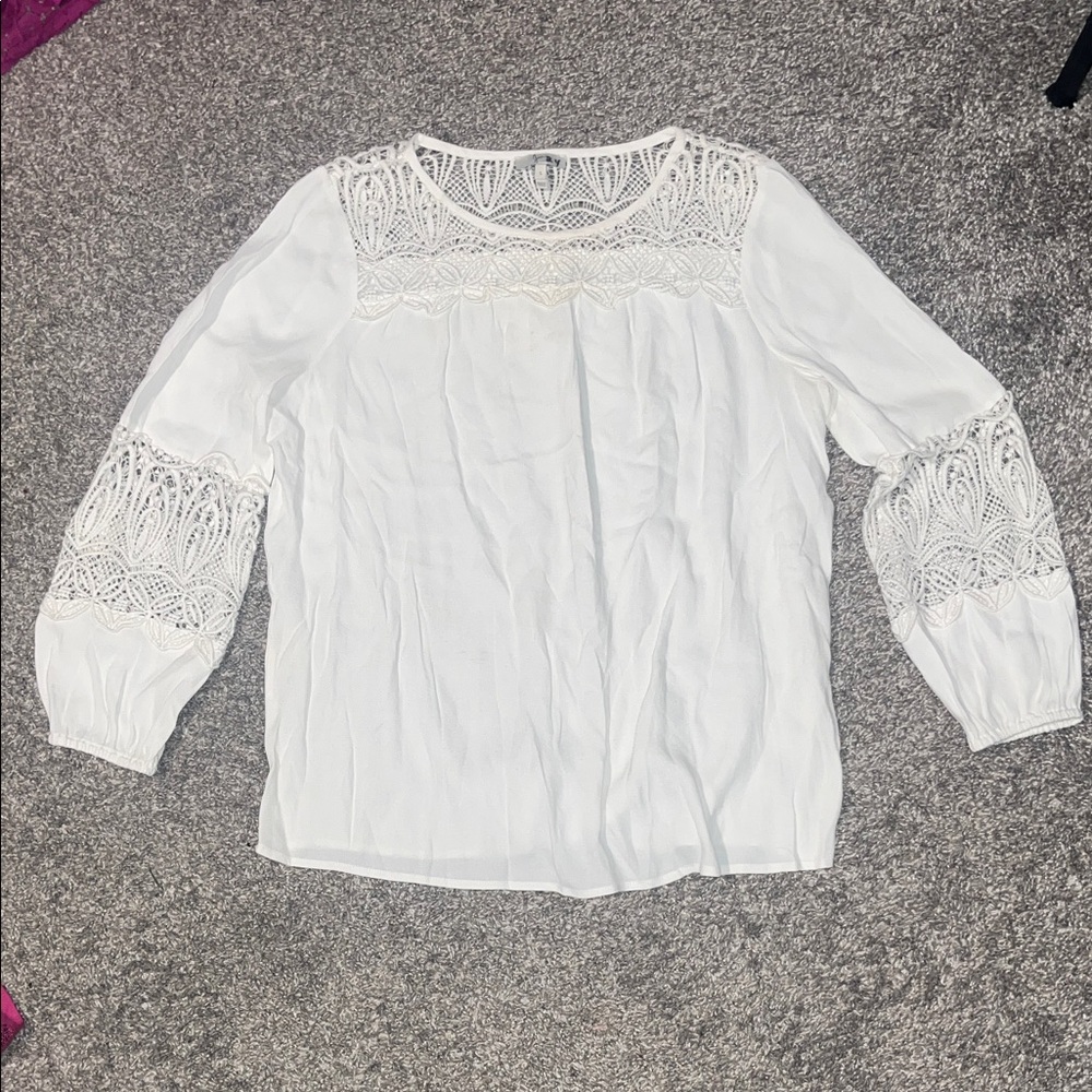 Joie Elegant White Lace Women's Top